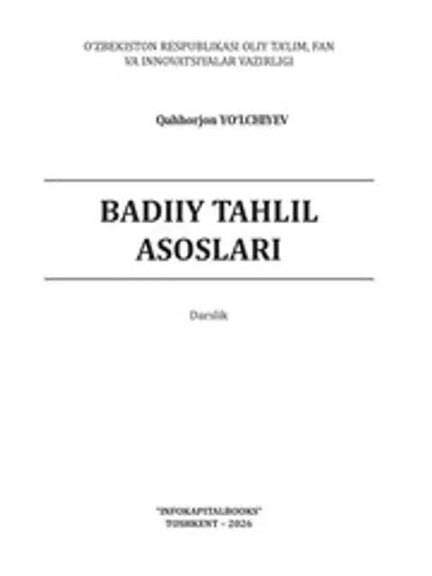 Muqova: Badiiy tahlil asoslari