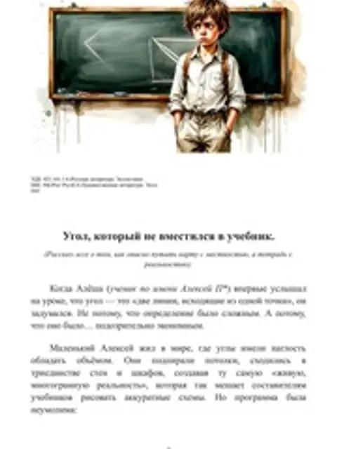 Cover: Угол, который не вместился в учебник. Рассказ‑эссе о том, как опасно путать карту с местностью, а тетрадь с реальностью